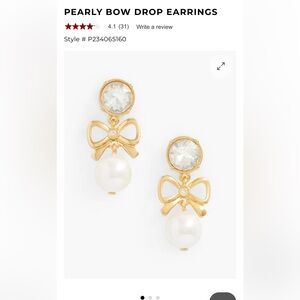 Talbots pearly Drop Earrings NWT